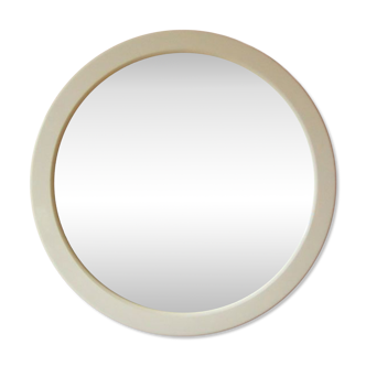 Miroir rond blanc vintage
