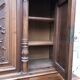 Antique Henri II style solid walnut sideboard with 6 doors and 2 drawers
