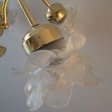 Vintage chandelier with roses in glass paste