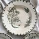 7 earthenware soup plates with butterfly and flower design "Nancy" LG Clairefontaine