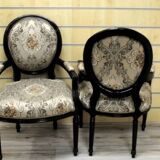 Louis XV stylish armchairs with motifs