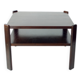 Table basse en hêtre foncé par Hikor Pisek Tchécoslovaquie années 1980