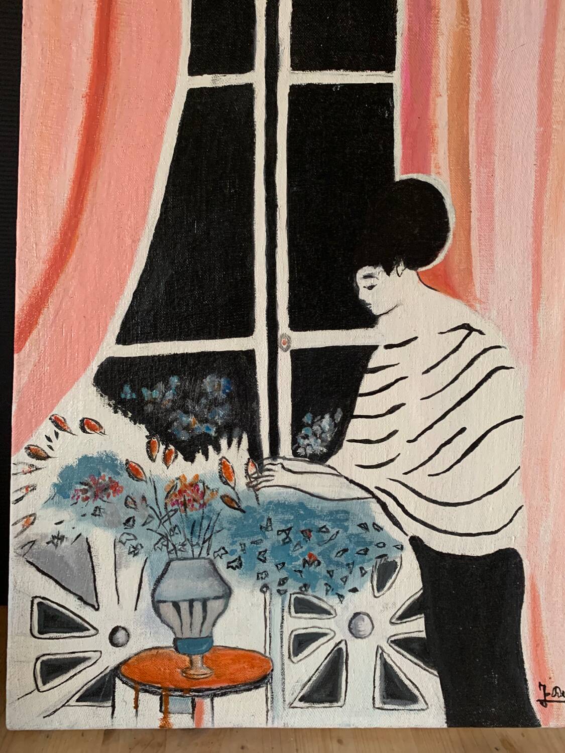 Oil painting on panel