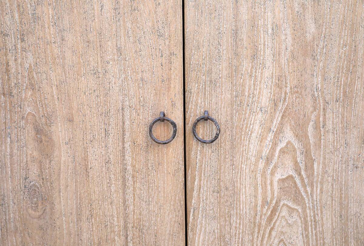 Chinese sideboard in natural elm
