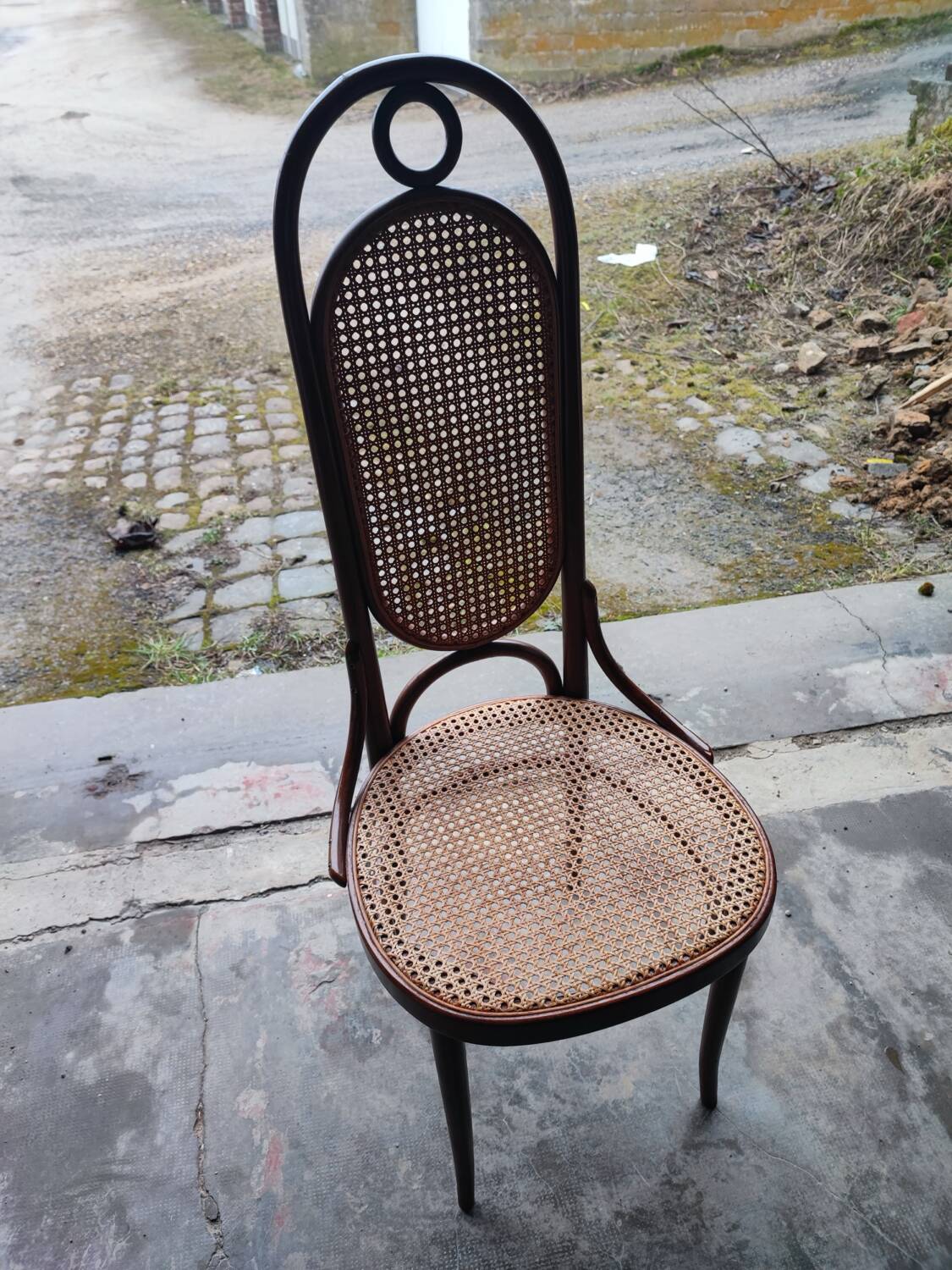 Set of 5 Thonet Long John chairs