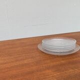 Vintage Finnish Glass Plates Solaris by Tapio Wirkkala for Iittala, Set of 5