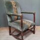 Louis XIII armchair partly upholstered from the 17th sawcum