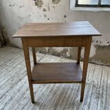 Oak spindle leg console