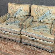pair of Napoleon III period armchairs of Asian inspiration around 1850-1880