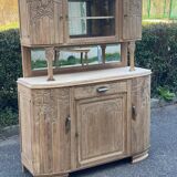 Parisian art deco sideboard in solid raw oak