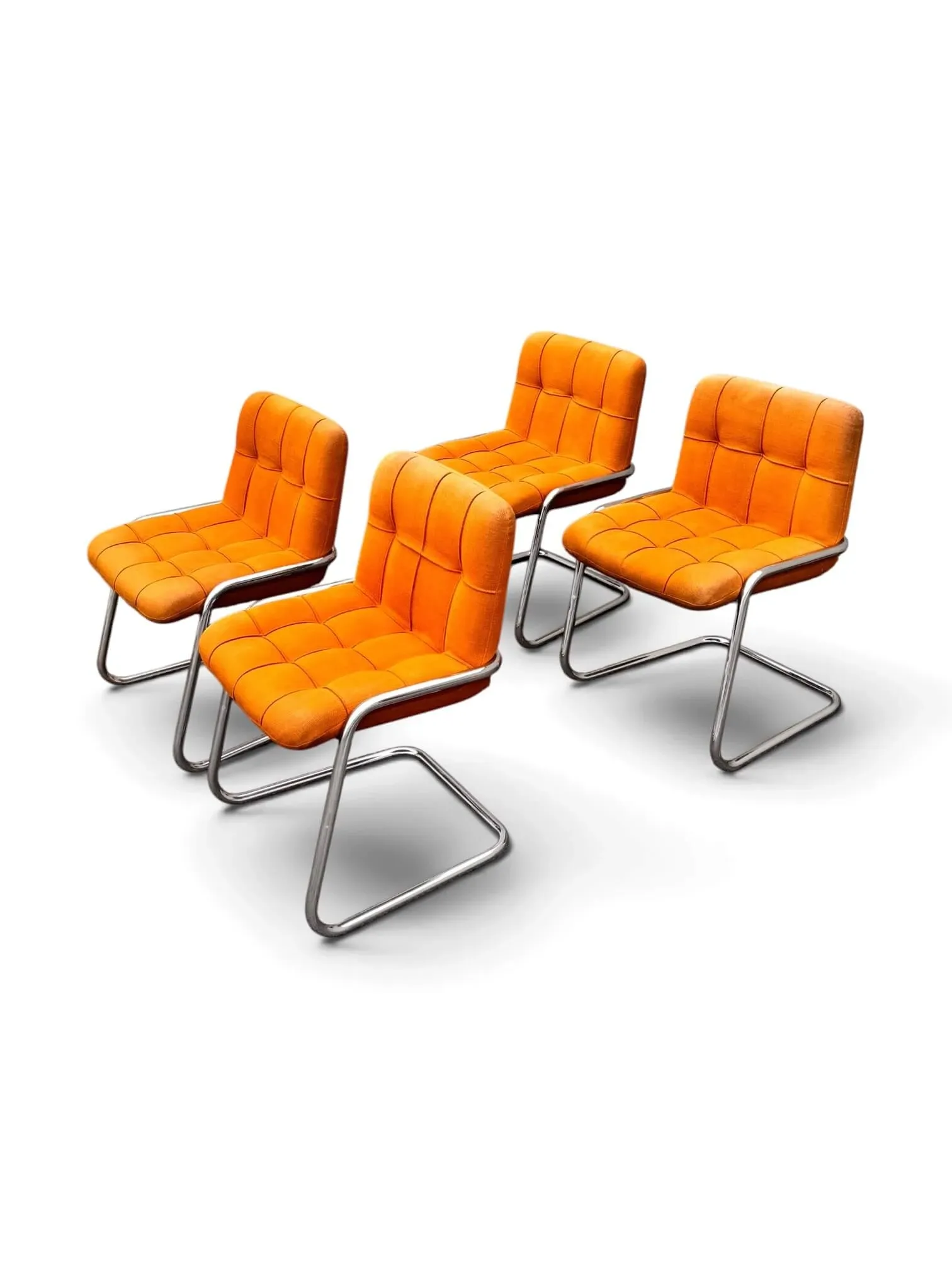Yves Christin, 4 chairs model Storm, 1970s