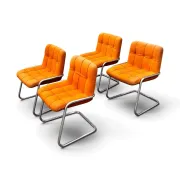Yves Christin, 4 chaises modèle Storm, années 1970