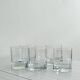 5 whiskey glasses - water.