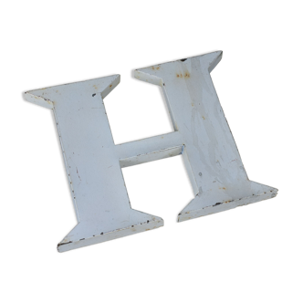 Lettre zinc blanche "h"