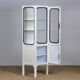 Vintage iron and glass medical cabinet, 1970s