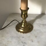 Pair of brass bedside lamps