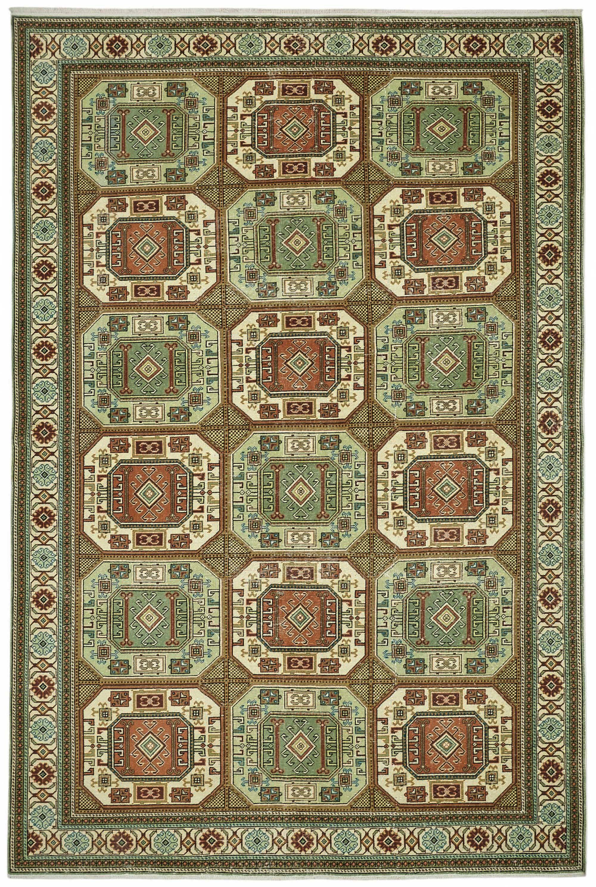 Turkish Wool Vintage Kayseri Rug 193 cm x 290 cm