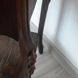 Nightstand / occasional table, late 19th century, wood and marble.