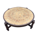 Vintage coffee table in wood and ceramic stamped Roger Capron model said garrigue aux herbiers.