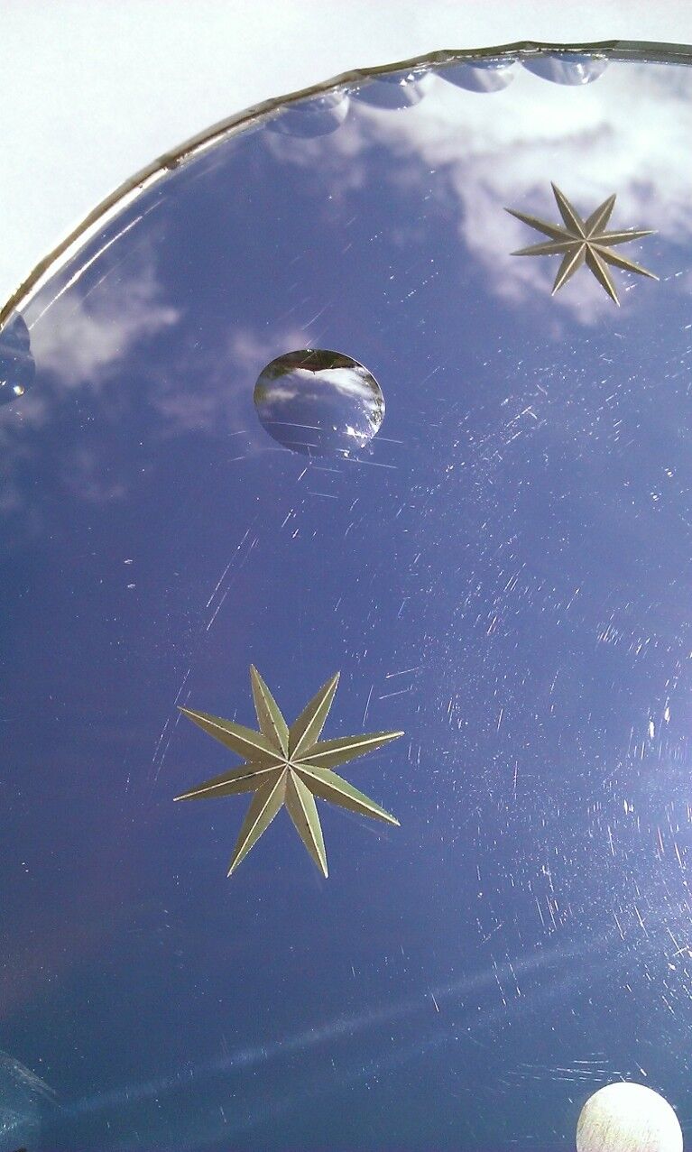 Star and bubble round mirror25cm