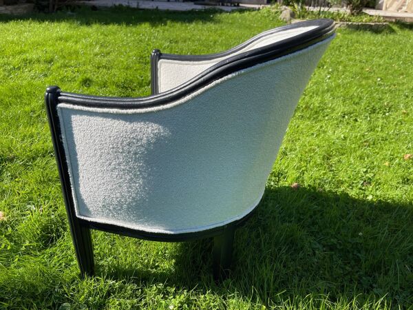 Fauteuil Tonneau Vintage Bouclette
