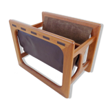 Teak magazine rack by Aksel Kjergaard for Salin Mobler