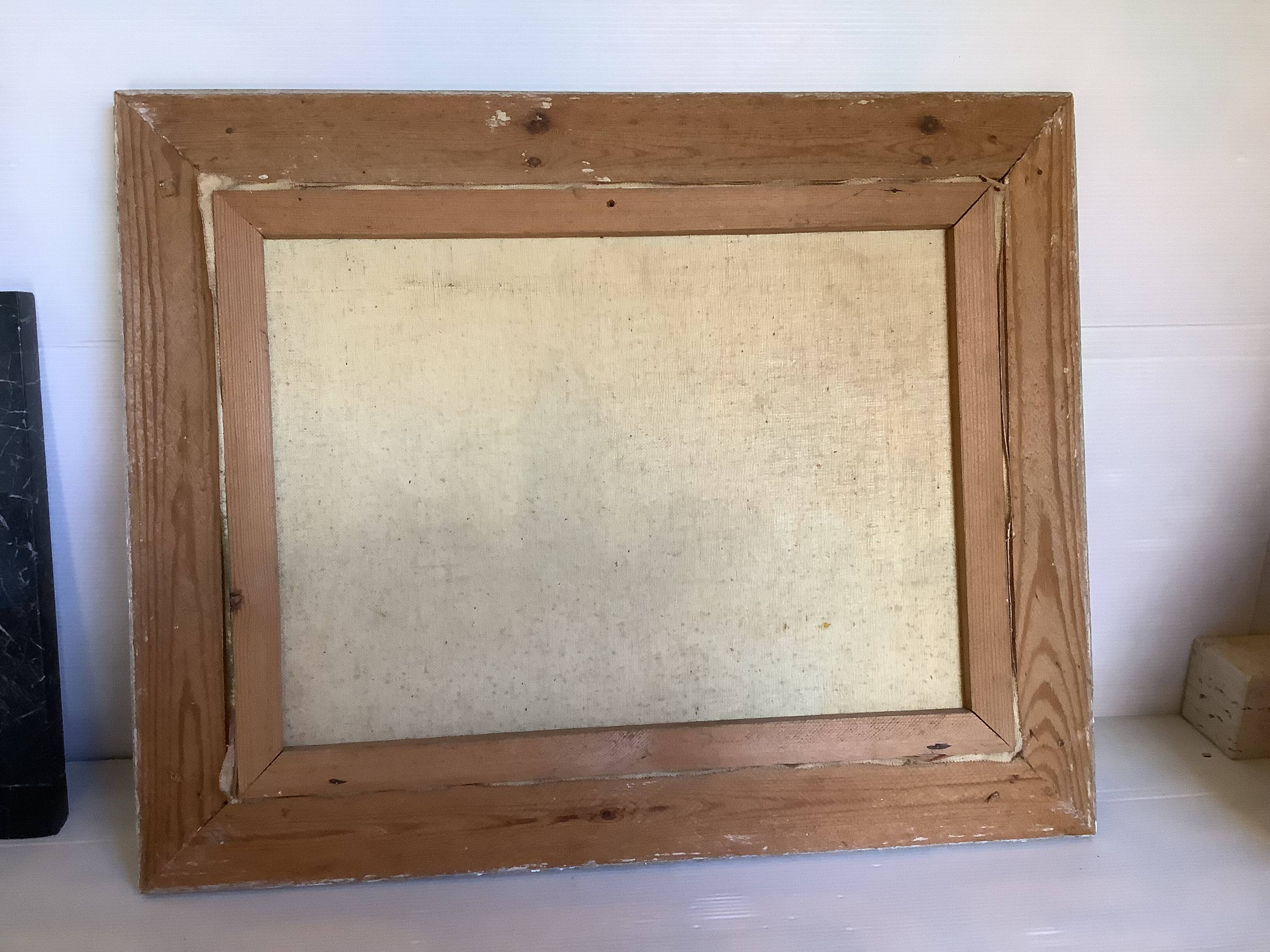 Landscape painting cows oil on canvas signed