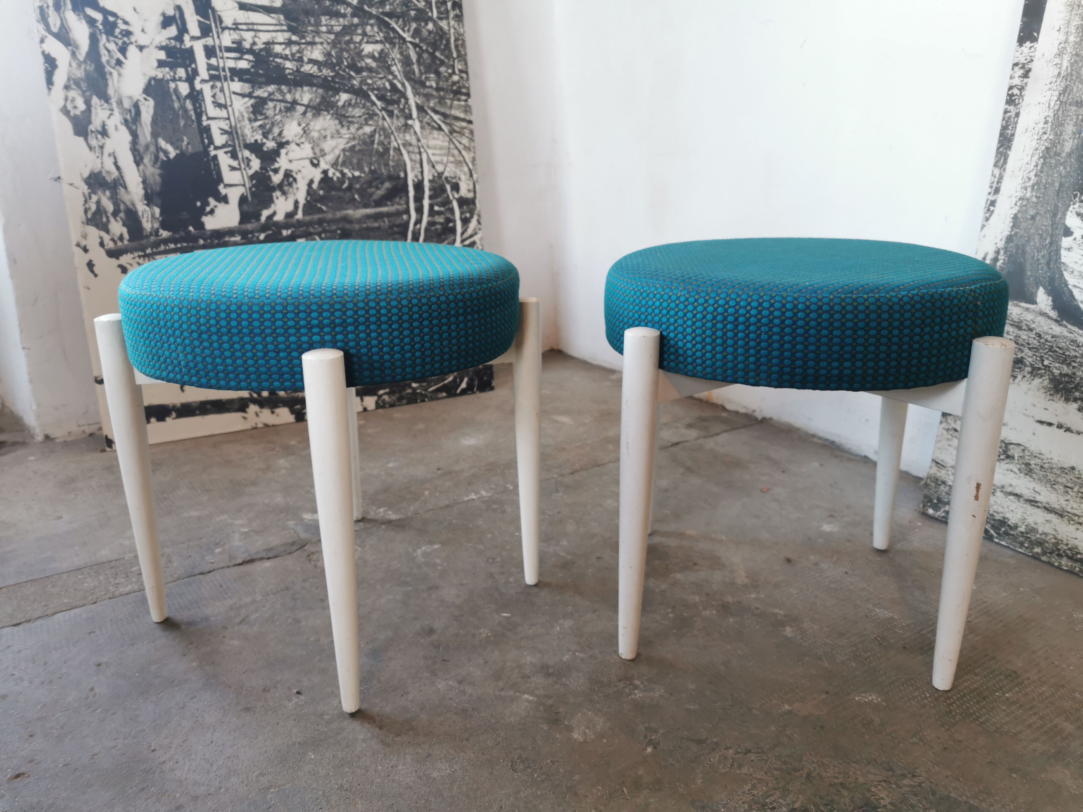 Pair of Scandinavian stools 1960 /70