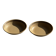 Lot de 2 assiettes creuses en grès liseré brun et marron D21,5