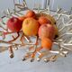 Vintage golden and silver fruit basket