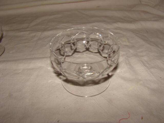 6 crystal champagne coupes from "Baccarat"