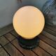 Art deco green marble table lamp, flower patterns
