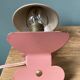 Mushroom lamp with pliers, pink vintage e-reader