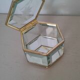 Box has jewelry octagonal bisaute glass