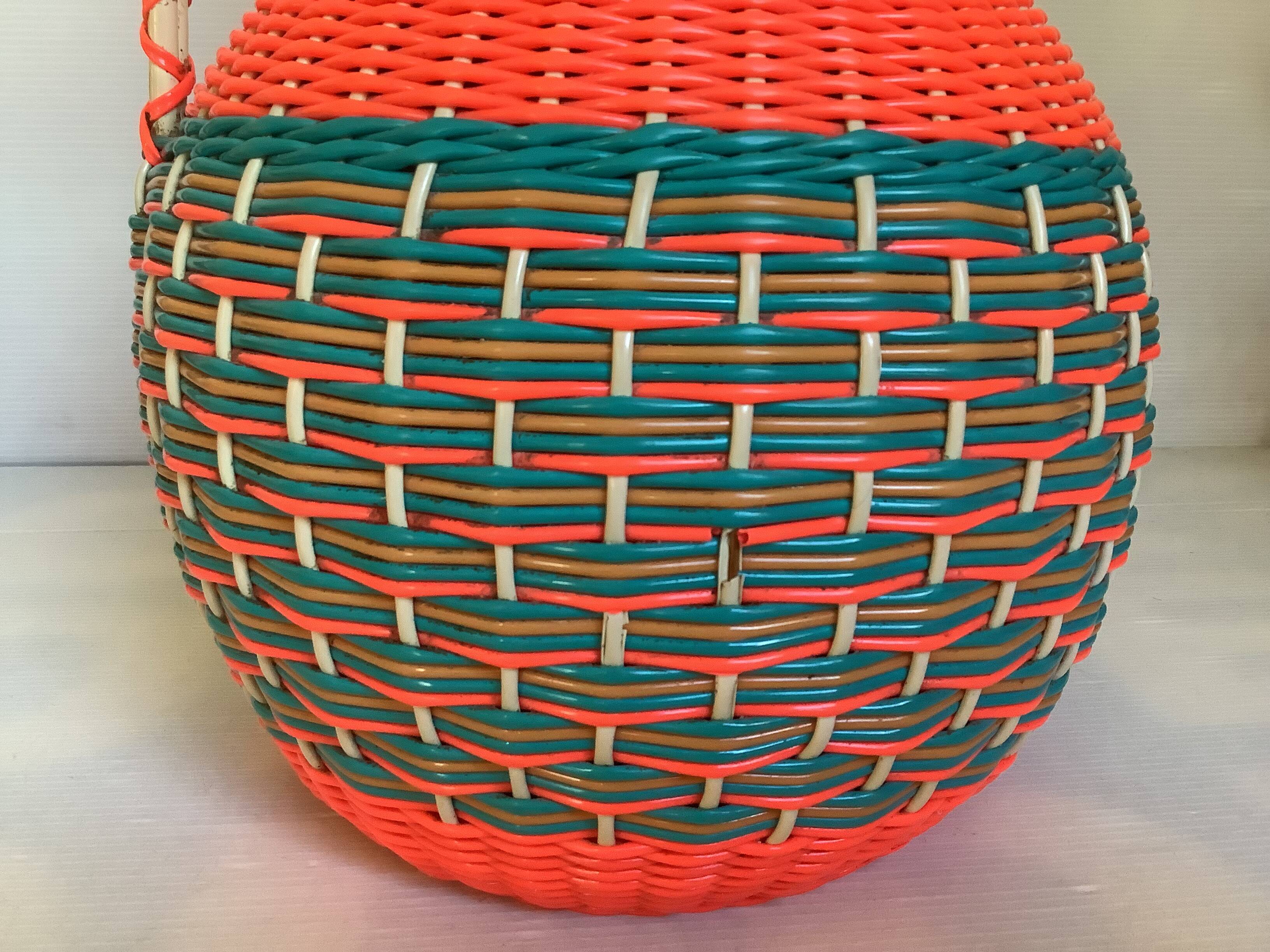 Large vintage decorative floor bottle