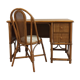 Bureau et chaise en bambou et rotin