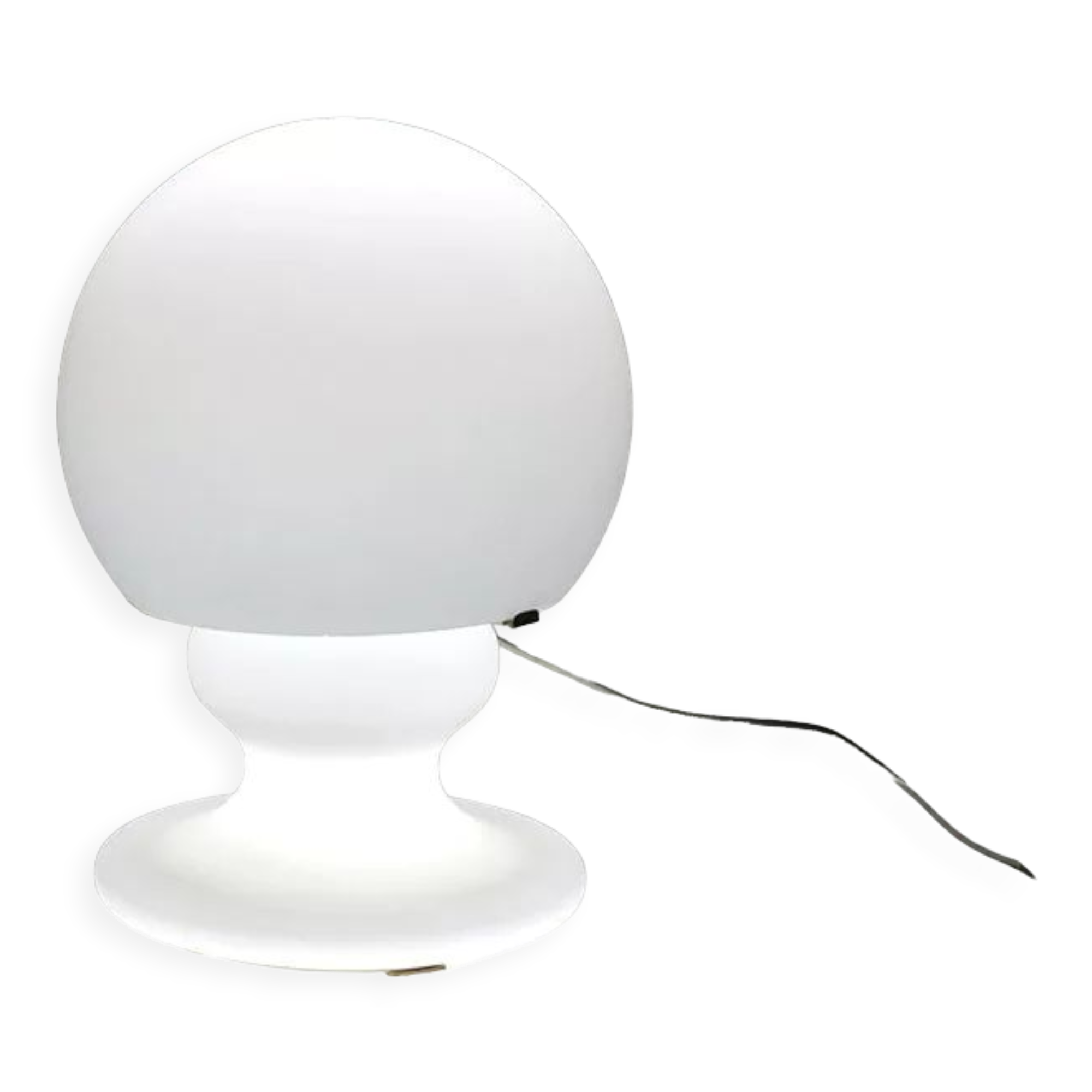 Large Opaline Blown Glass Lamp, 1970s