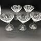 5 glasses of champagne in Saint Louis crystal signed Ardèche model