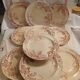 10 antique ironstone dinner plates