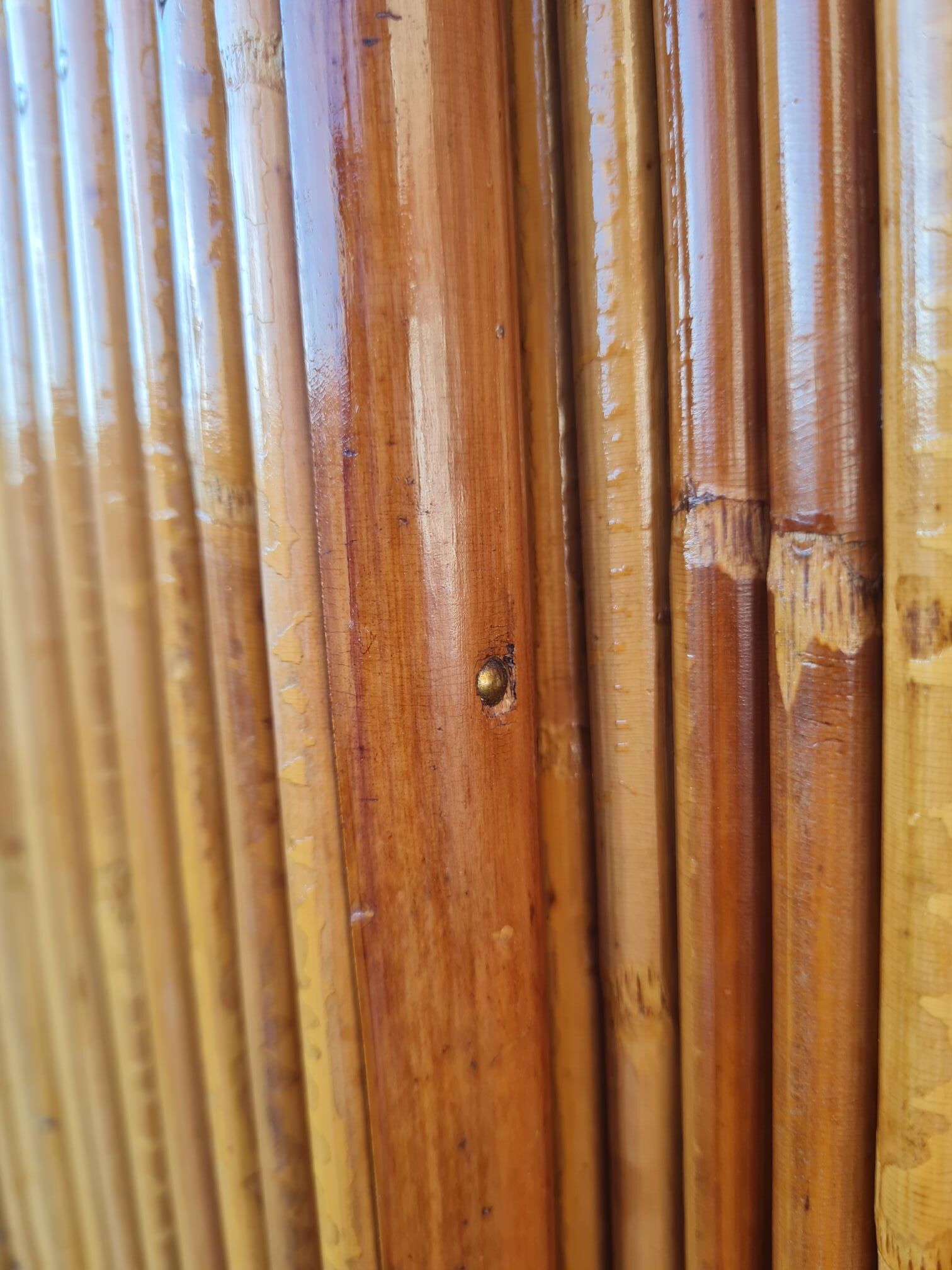 Rattan marquetry cabinet