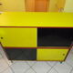 Vintage storage cabinet/sideboard with shelves, wood, formica, carlene