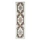 Vintage Turkish Oushak Handmade Wool Cotton White Runner 90x350