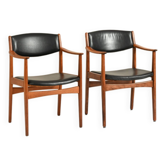 Pair of Danish teak chairs