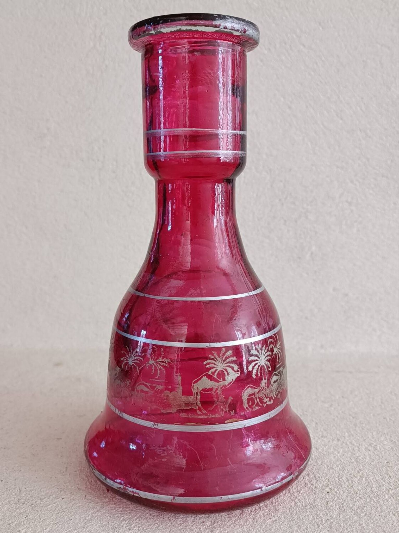 Molded glass vase
