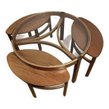 Mid century retro vintage teak trinity coffee table by nathan 1960  Ad