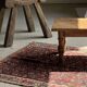 Four-legged stool in antique teak from Indonesia H 50 L 52