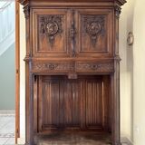 Haentges frères renaissance style cabinet in walnut
