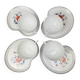 Set of 4 Paris porcelain breakfast cups, Pavot model