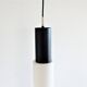 Large black and white glass pendant lamp by Evenblij, 1960's