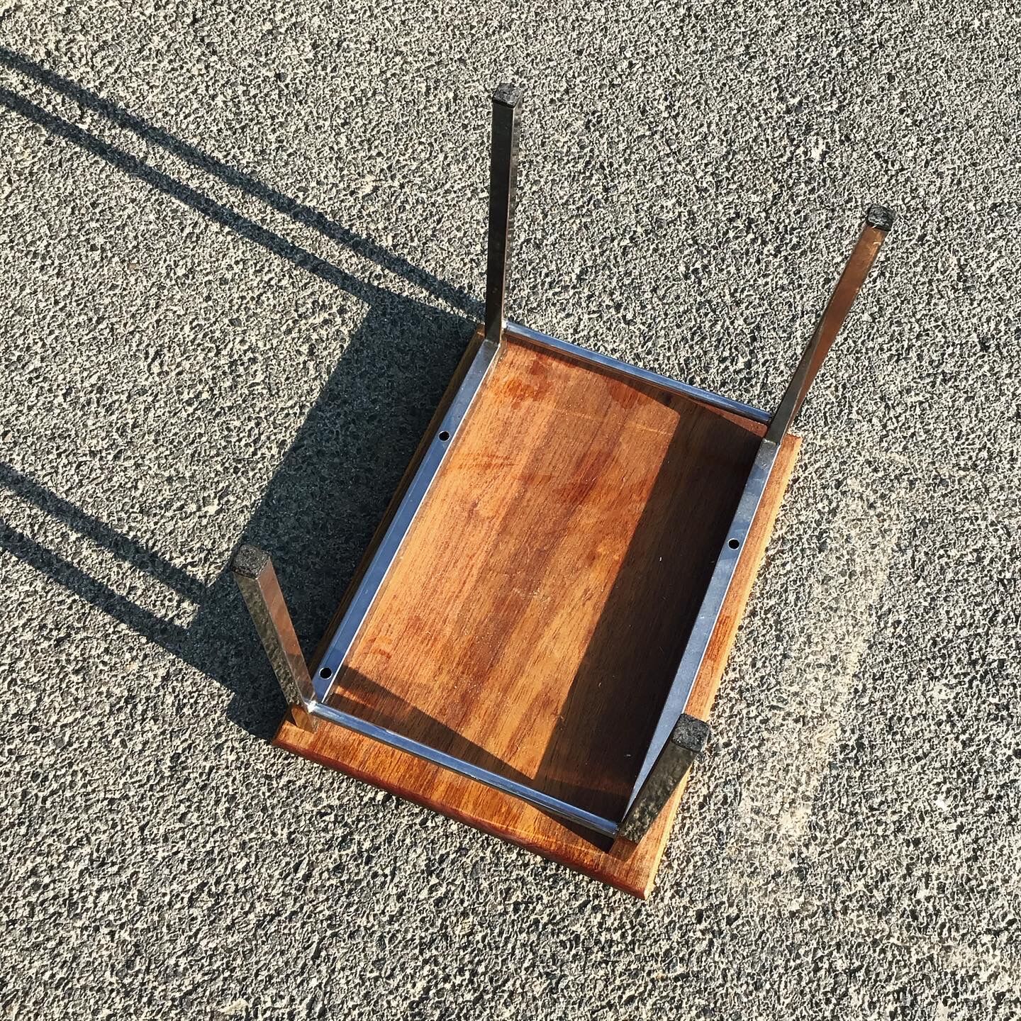 Wooden and meta coffee table